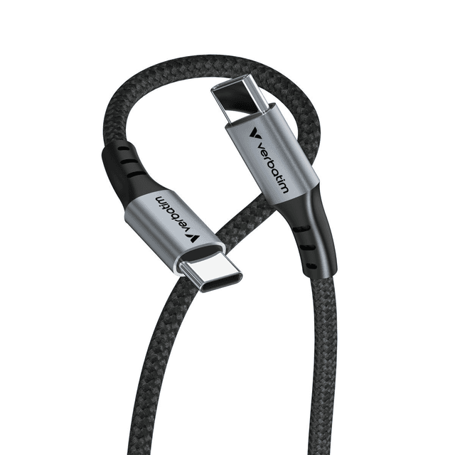 verbatim sync charge usb c to usb c 100w 120 cm